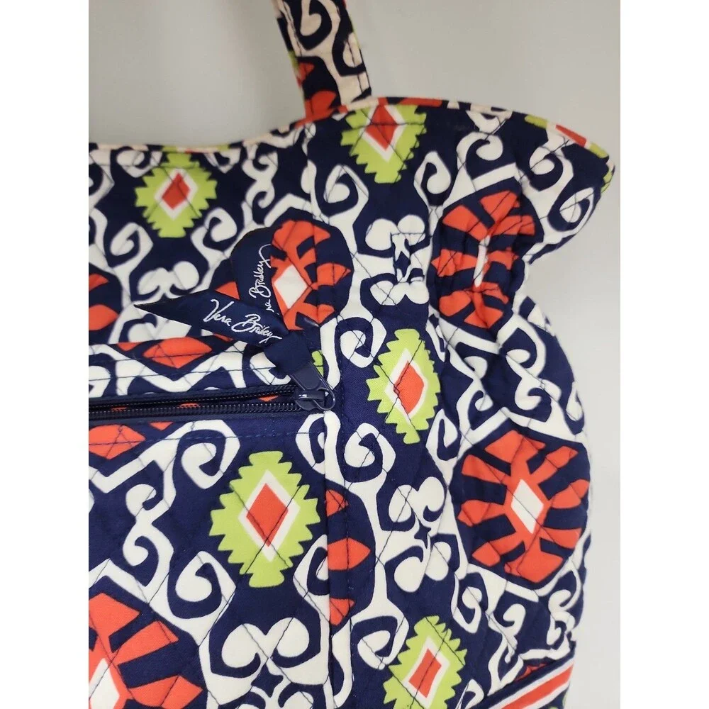 Vera Bradley Sun Valley Tote Double Handle Snap Closure Geometric Retired